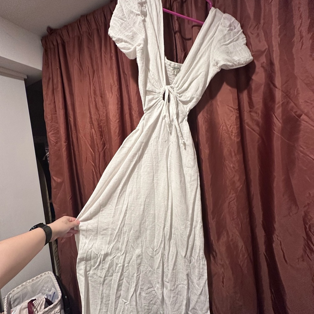 Chloe White Puff Sleeve Sundress